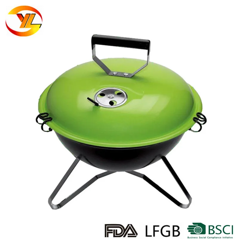 14' Round type charcoal bbq grill for camping