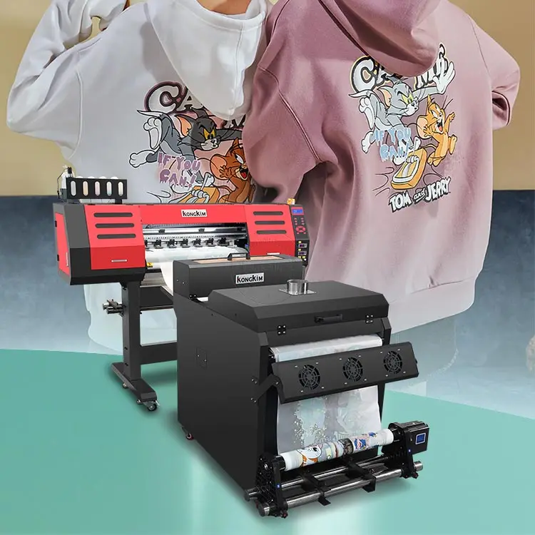Kongkim cheap price t-shirt pet film printing DTF color ink printer digital fabric textile machine with ep son i3200 A1 head
