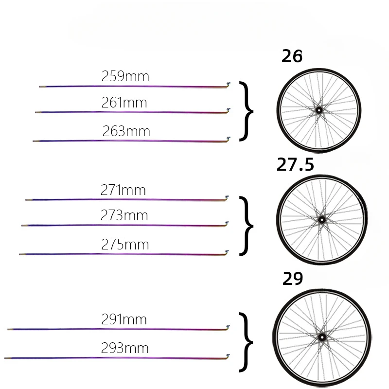 China Factory Supply Bicycle SpokeSpoke Nipple in Rainbow Price  Bike Rim Spoke With Nipple Customized Length