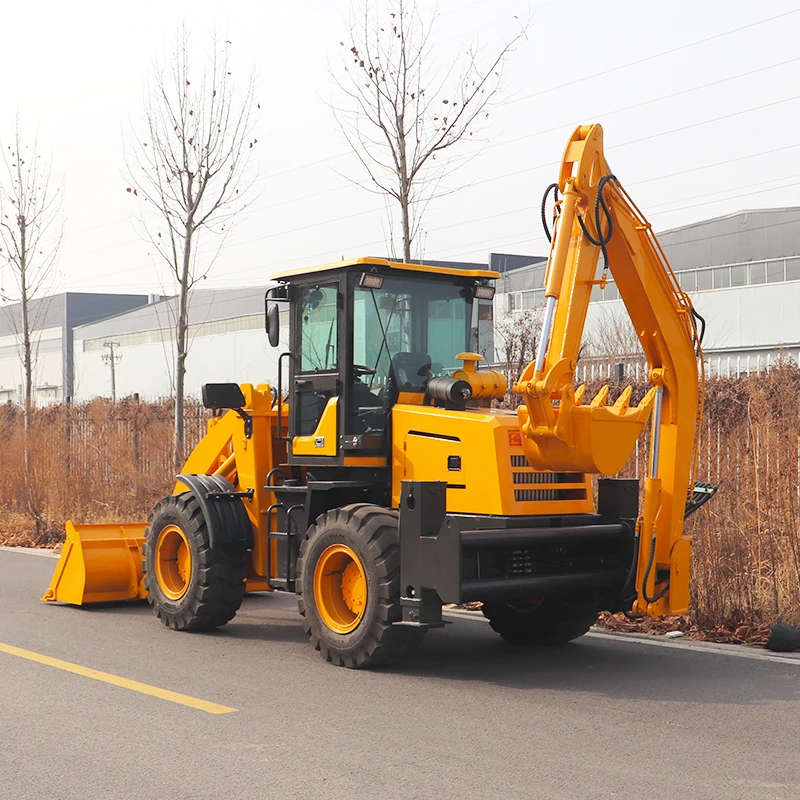 Export large load wheeled backhoe loader 4*4 off-road wheeled backhoe loader with A/C in Central America