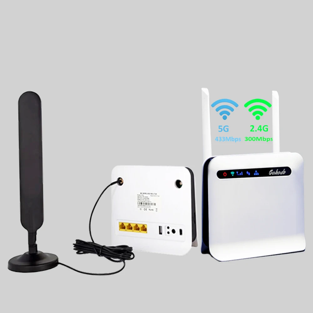 GOKODO CP92Pro Indoor 4G Lte CPE 5200mAh 4g Home Modem Wireless Dual Band WiFi Router With SIM Card Slot