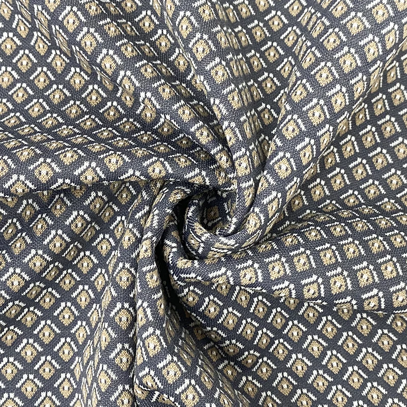 Harvest wholesale designer casual jacquard stretch knitted fabric for pants and leggings