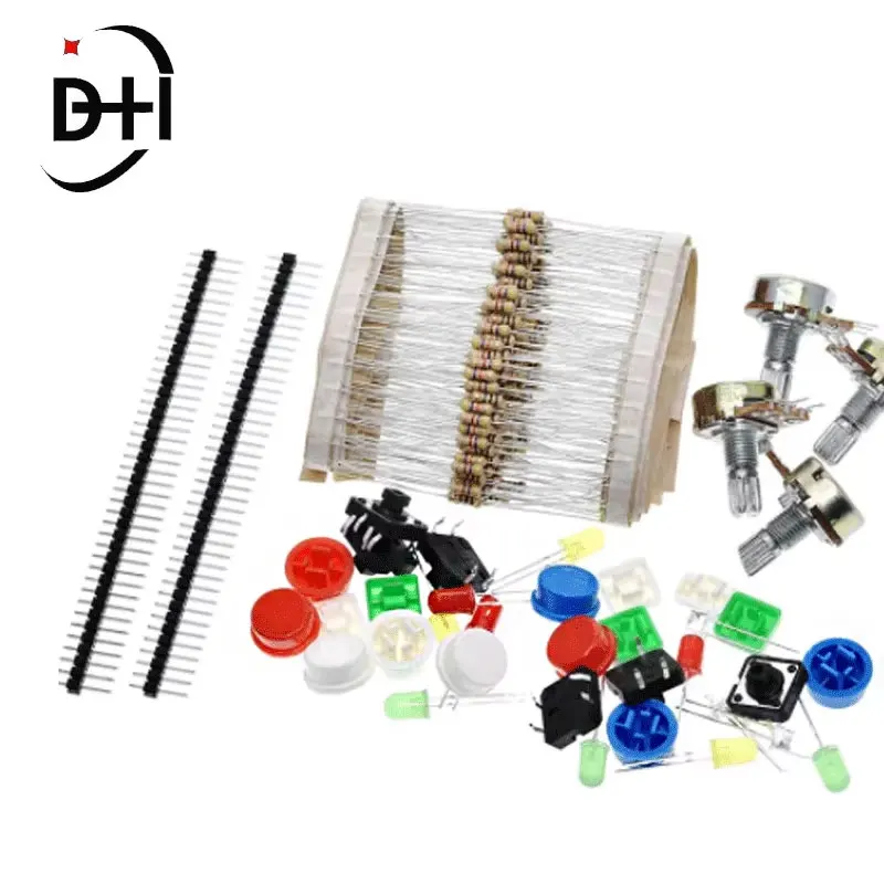 Handy Portable Resistor Kit for Arduino Starter Kit UNO R3 LED potentiometer tact switch pin header