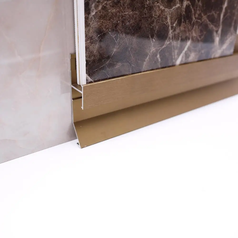 Новый дизайн по заводской цене вставленный светодиодный алюминиевые плинтующие профили для стен и пола