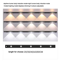 new modern decorative auto human body motion sensor smart home indoor lighting led wall cabinet stage night down lights lamp bar