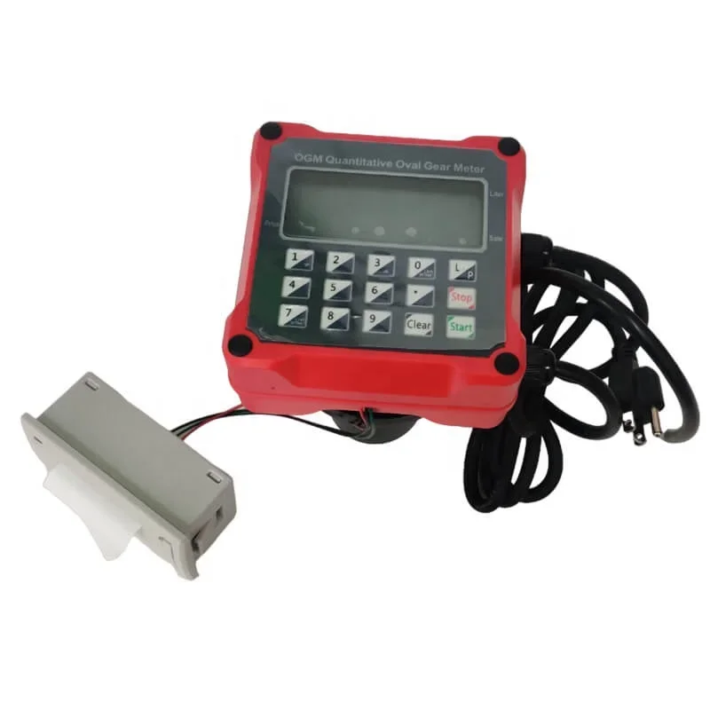 OGM Oval Gear Fuel Dispenser Flow Meter with Receipt Printer DC 12V/24V AC 220V