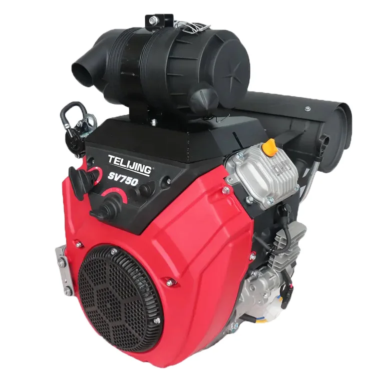 Hot selling TJ690 3600rpm 2 cylinder 4 stroke  24hp 688cc gasoline engine with E-start starting method