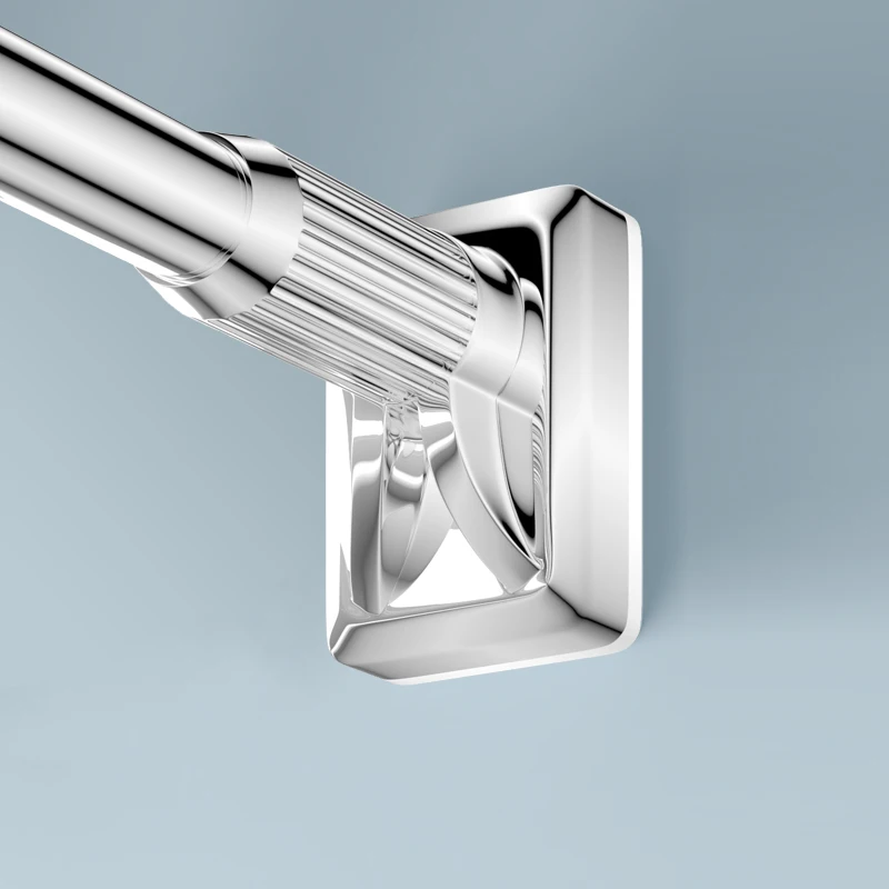 Extensible Curtain Rod DIY Extendable Curtain Poles Retractable Tension  Shower Curtain Rod For Bathroom