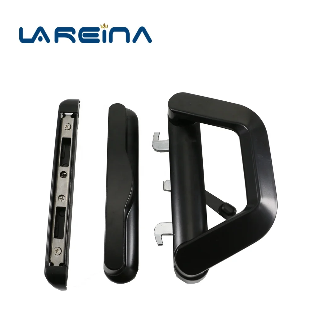 Luxury Zinc Alloy Sliding Door Lock Handle D Type Lock Docking Handle For Balcony Door Aluminium Sliding Patio Door Handle