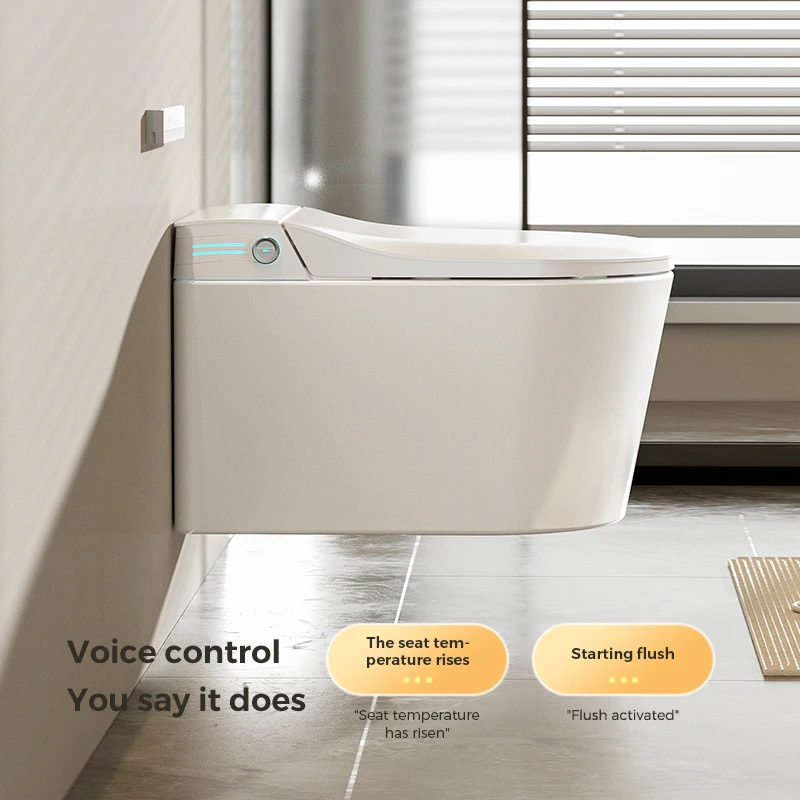 Hidden Water Tank WC Sanitary Ware Intelligent Wall Mounted Back To Wall Water Closet Bathroom Automatic Smart Wall Hung Toilet