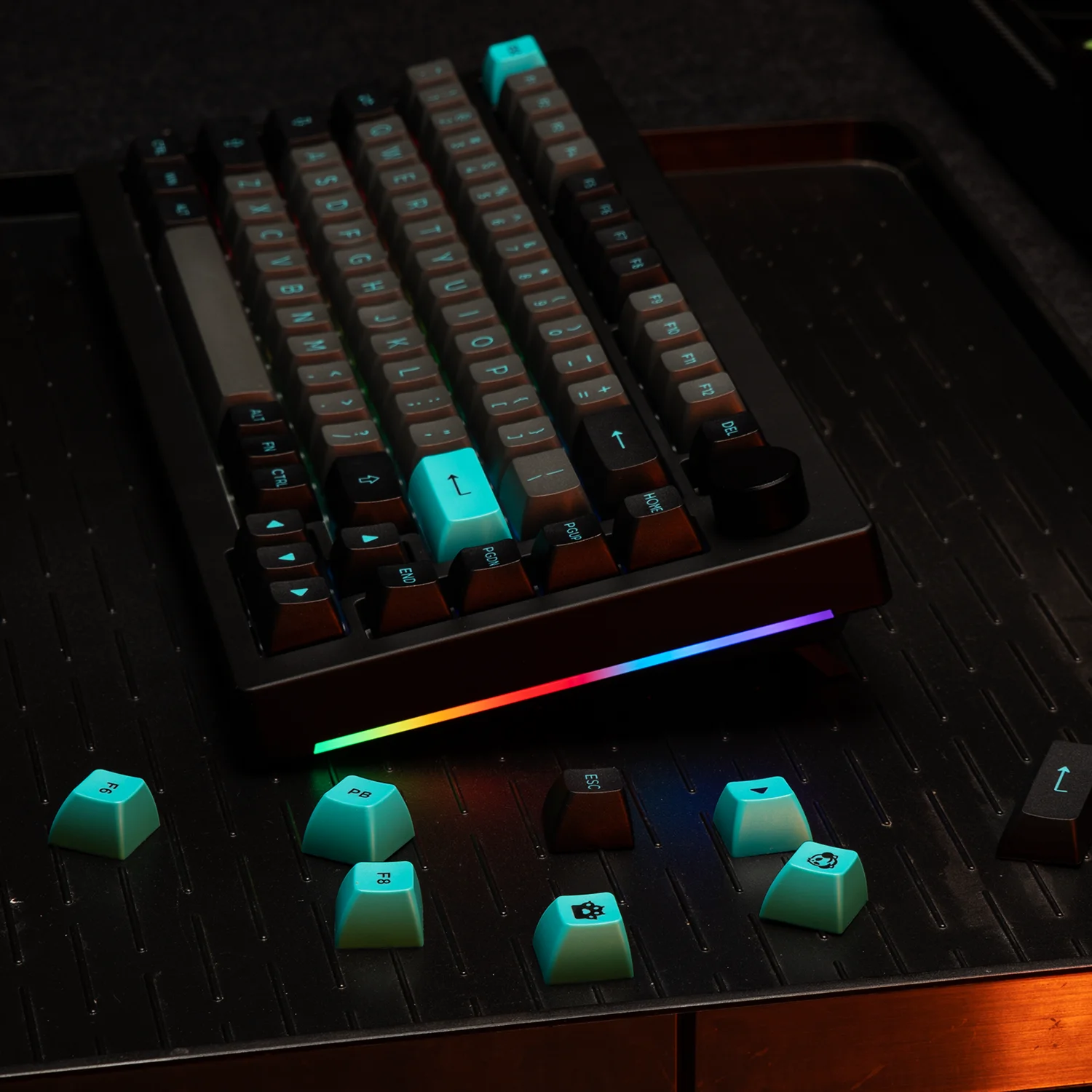 AKKO 5075B PLUS mechanical gaming keyboards DIY RGB backlit 75% layout Wireless Macro Keyboard