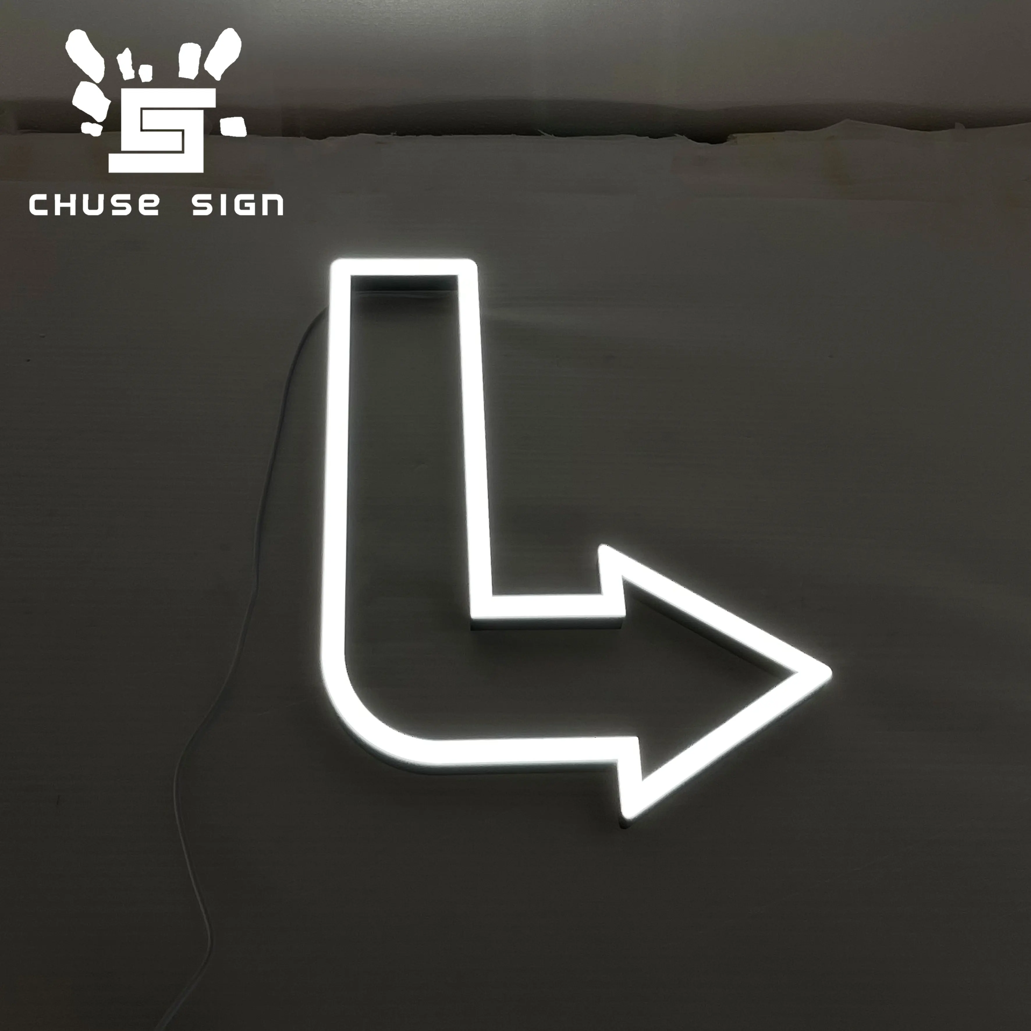 
 CHUSE Custom LED Electronic Direction Sign Right Arrow Guide acrylic Signs For restaurant  