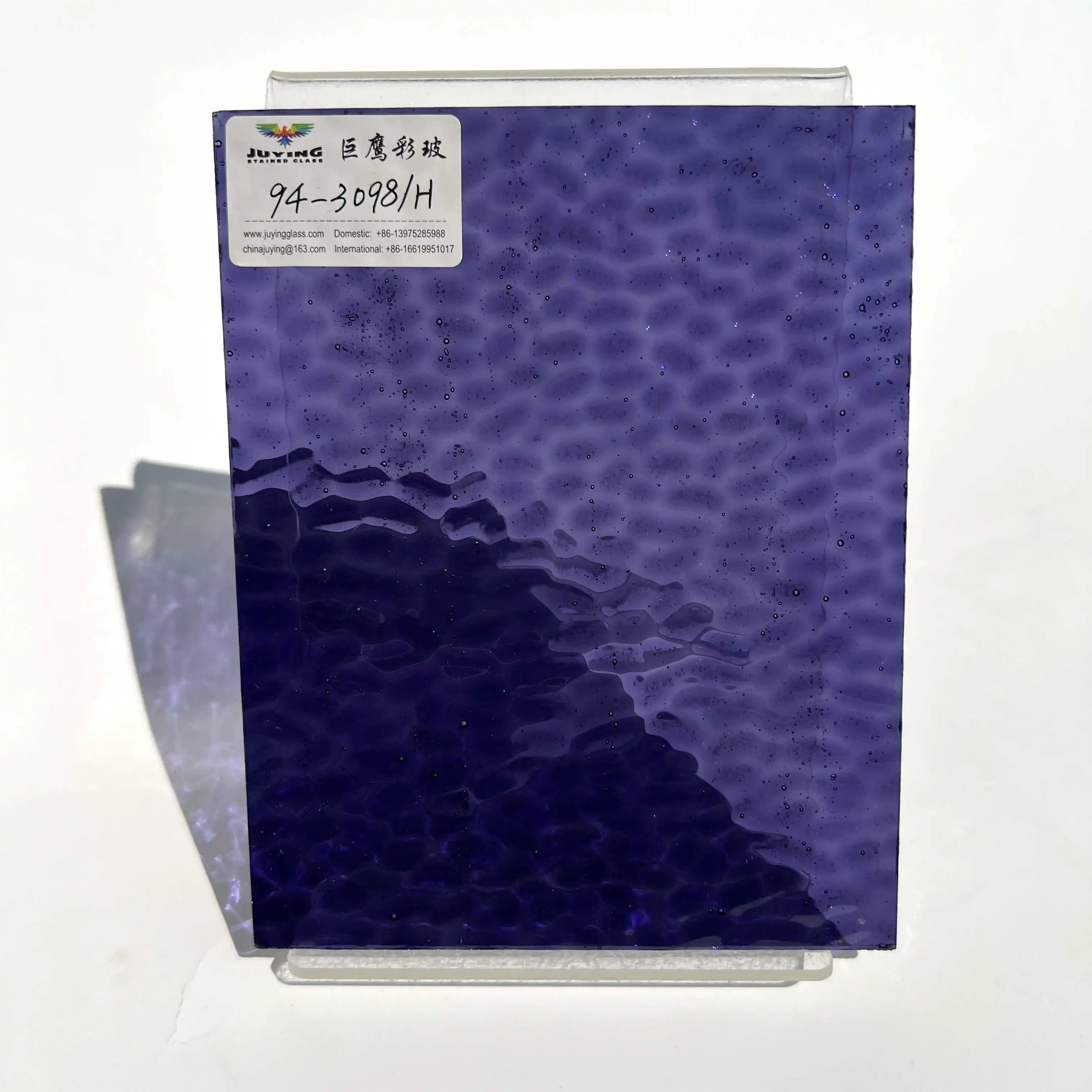 Popular Wholesale Texture Patterned Art Stained Glass Transparent Violet for Window Film Decoration