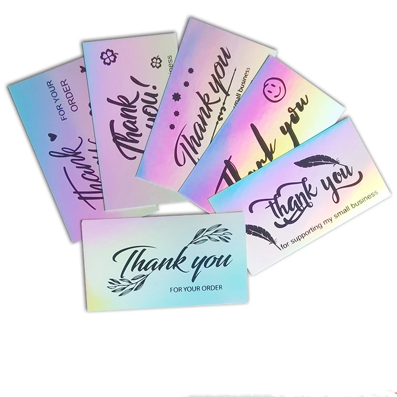 multi-style congratulations greeting card Glitter business card maker thank you for supporting my small business card