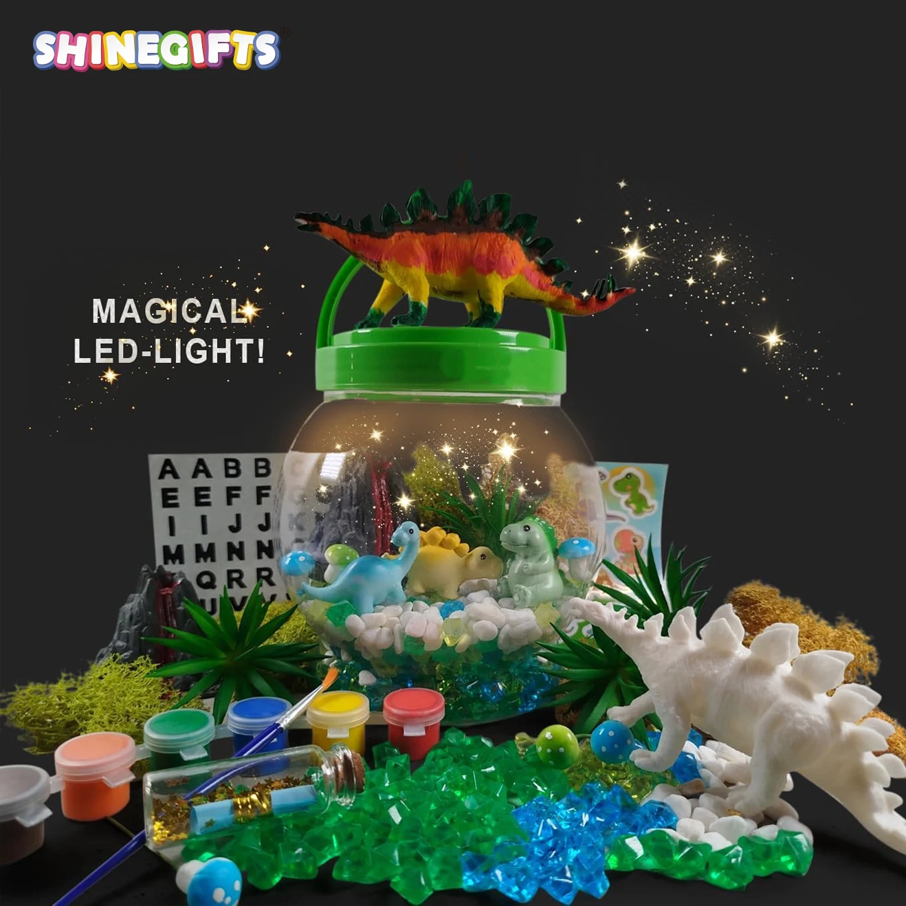 Make Your Own Dinosaur Night Light Birthday Crafts Gifts For Girls Kids Dino Terrarium Kit For Kids