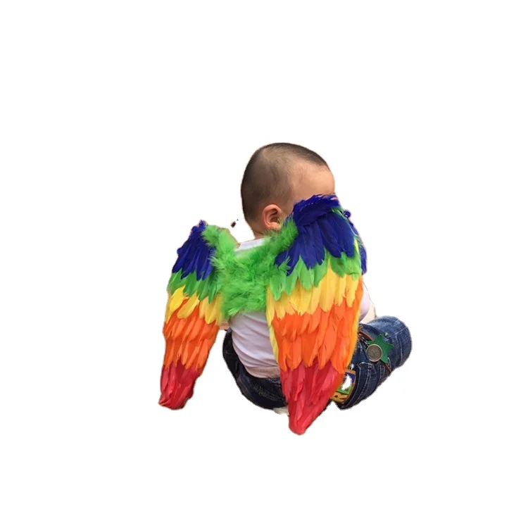 Wholesale Party Supply Photography Costumes Princess Props Colorful Handmade Fairy Wings Large Feather Wings Large Angel