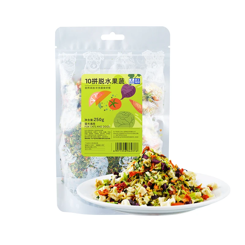 Pet dog dried vegetables freeze-dried fruits and vegetables snacks Teddy puppy food mate salad mixed dehydration small