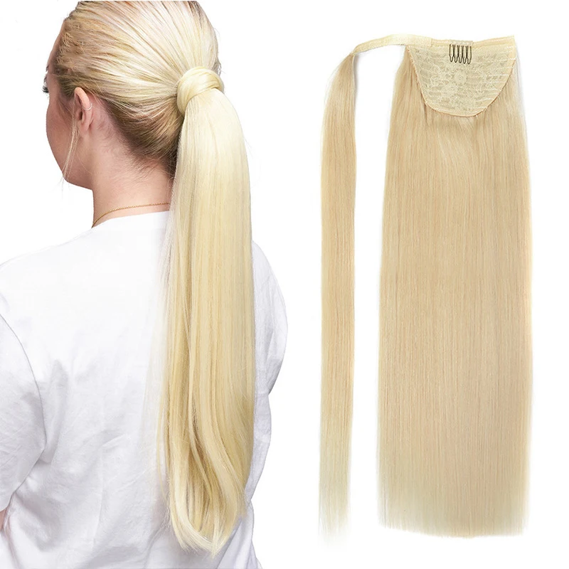  HEFEI VAST drop shipping high quality wholesale 18 inch silky straight pure color ponytail clip in hair