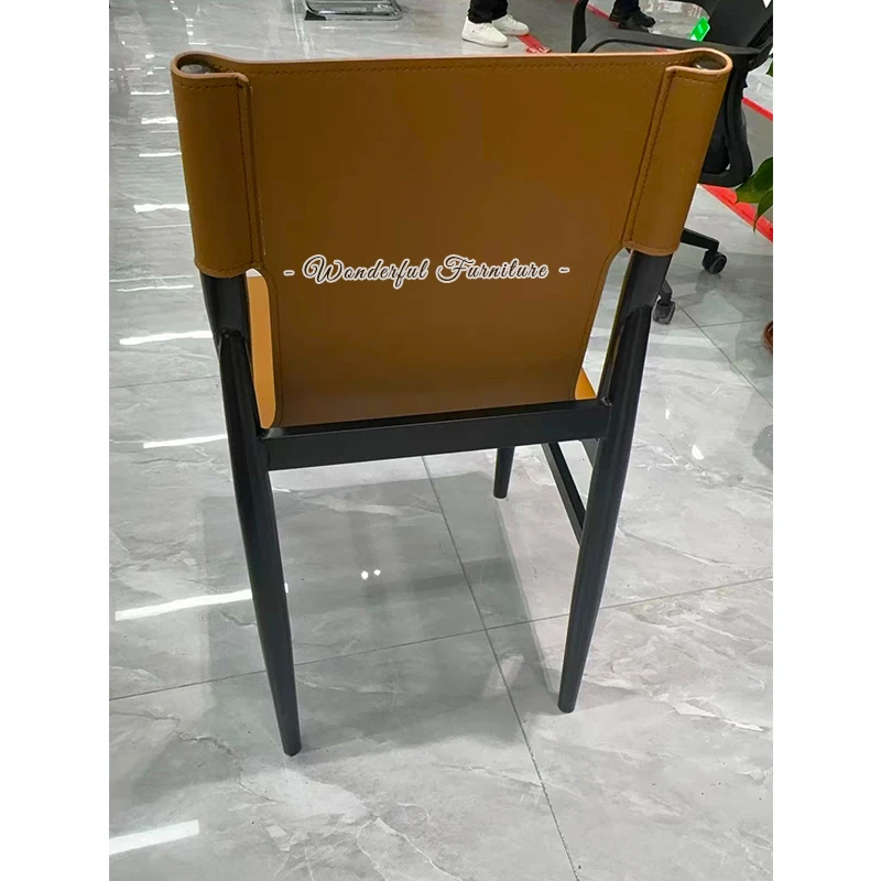 Durable Big Seat Space Dining Chair PU Leather Material Durable Hotel Dining Chairs