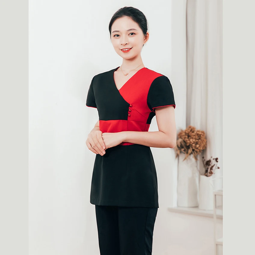 China Supplier salon and spa uniforms massage uniform hotel receptionist ready to ship