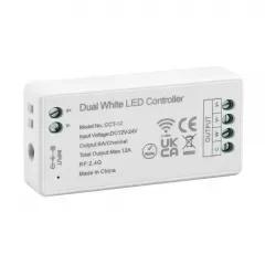 2.4G CCT-02 Dual White LED Controller CCT Dimmer with Wireless RF Full Touch Remote Control for DC 12V-24V 2 Channel Light Strip
