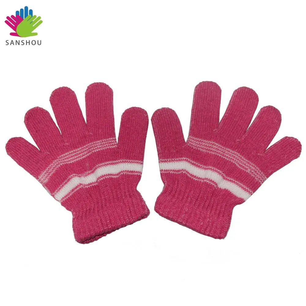 SANSHOU Children Winter Warm Girls Little Boys Cute Imitation Custom Logo Thicken Winter Gloves