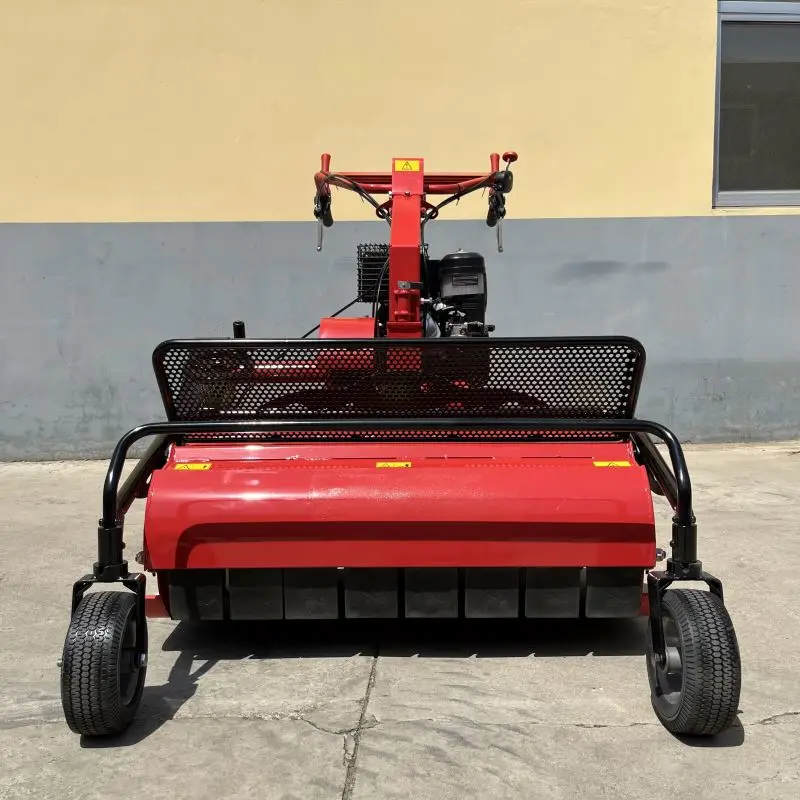 China Making Gasoline Engine flail Lawn Mower for Garden Hand Push flail Lawn Mower Cutting Width 860mm