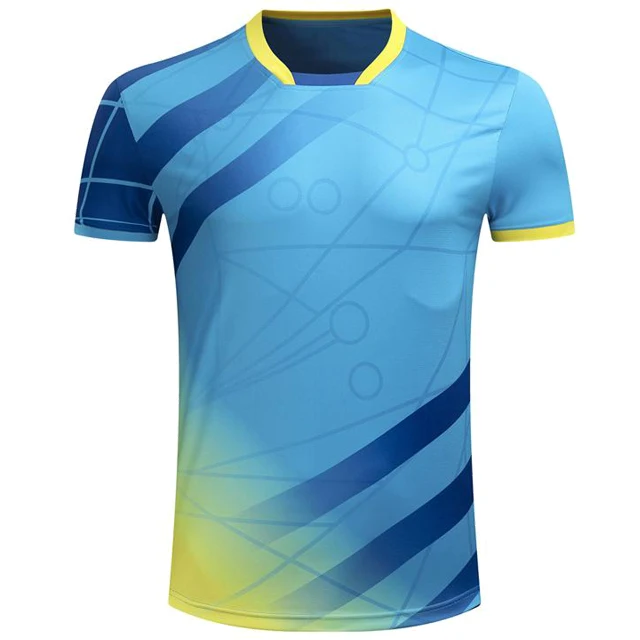 OEM Custom Made New Design Quick Dry Sportswear Team Training Jersey Breathable Badminton Shirt Men