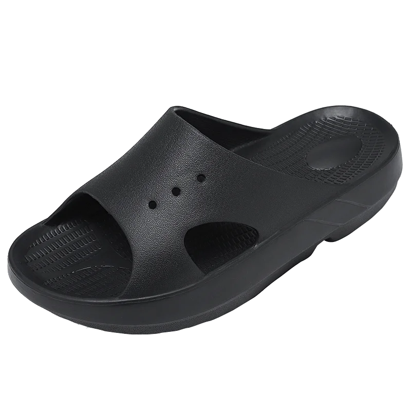 
Custom Logo solid color outdoor slippers mens beach shoe light weight summer sandals flat shoes 