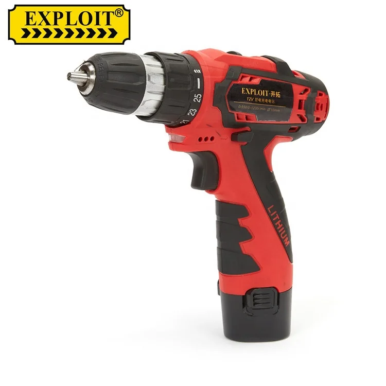 12V brushed power drilling tools set combination portable electric drill bit kit electrical hand Lithium battery drill