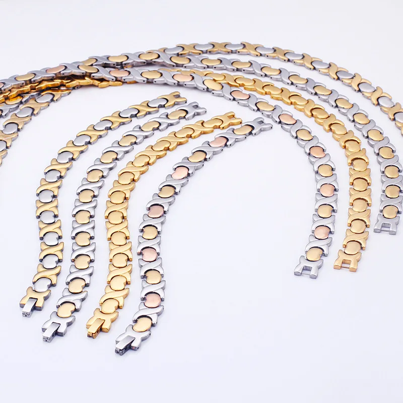 DUYIZHAO Роскошная пара XOXO цепь для тела 316L из нержавеющей стали 18K позолоченный X сердце набор ювелирных изделий