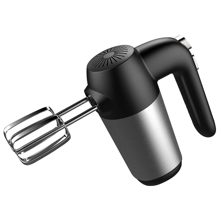 50W 5-Speed Electric Hand Blender Stainless Steel Body Beater Dough Hook Stand Mixer Kitchen Beater Ejector Button Mixing Bowl
