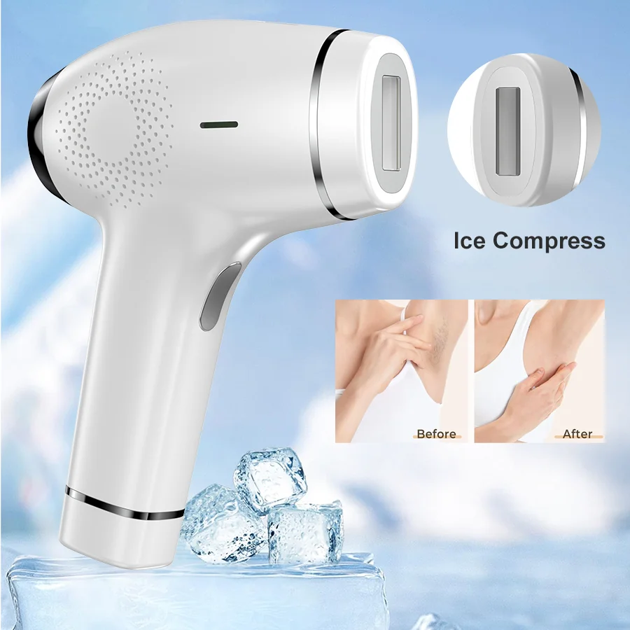 Hot Sell Handy Home IPL Epilator Ice Cooling Painless Permanent Machine Portable Depilator Light Laser Hair Removal Device