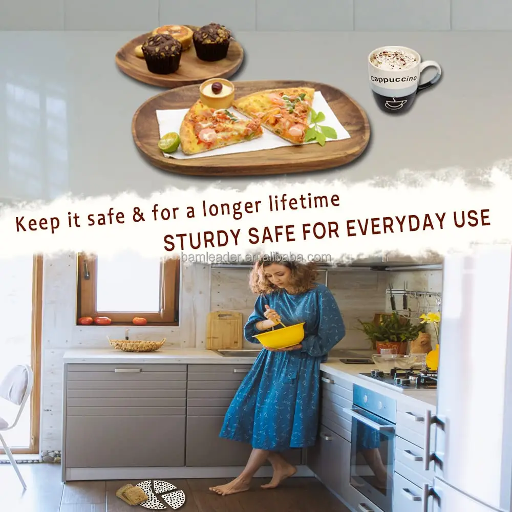 Wooden Irregular Gongfu Serving Tray Set Chinese Tea Pot Cup Set With Tray Infuser Heavy Bamboo Tea Tray Dishes Dinner Plate Set