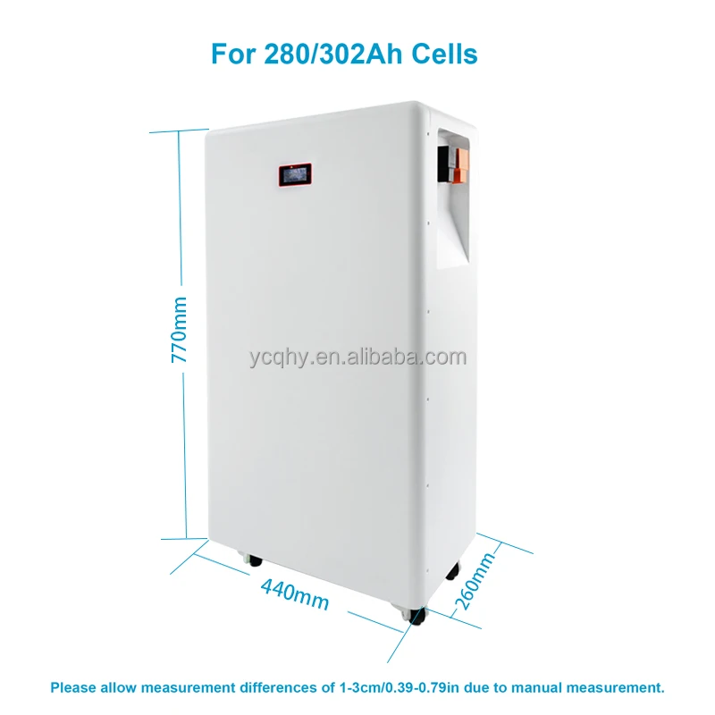 Vertical battery case vertical battery box 48v/51.2v diy units battery box without cells