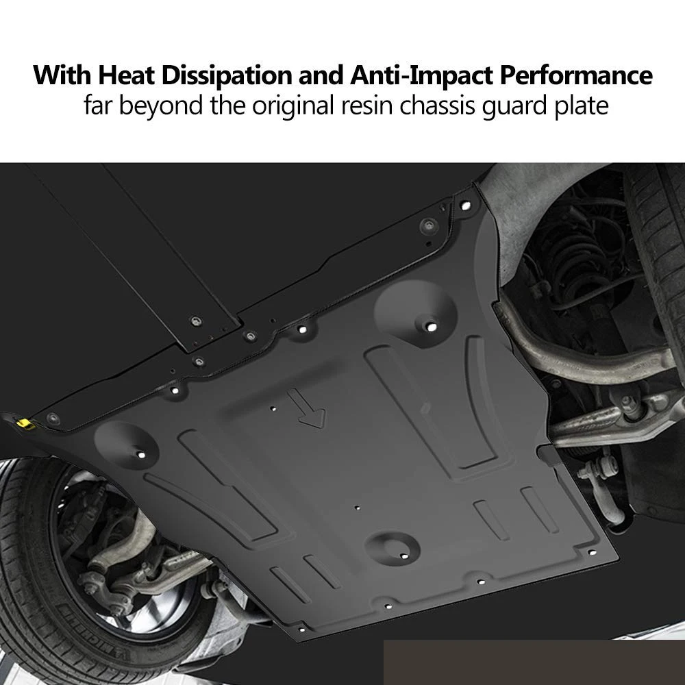 For Tesla Model 3 17-21 Under Engine Guard Plate Aluminum-Magnesium Alloy Tesla Motor Protection Cover Car Chassis Armor