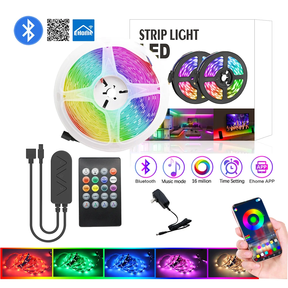 Christmas Tree Led Strip Lights With 20 Keys Remote Control Smd 5050 Smart Led Strip Light