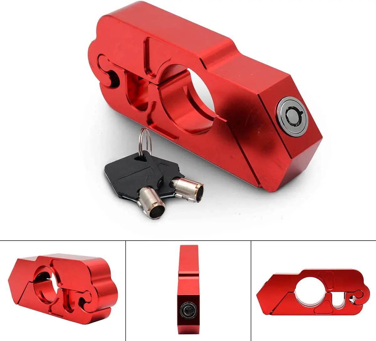 Замок для мотоцикла с чпу из алюминиевого сплава, рукоятка для дроссельной заслонки с 2 ключами для квадроцикла