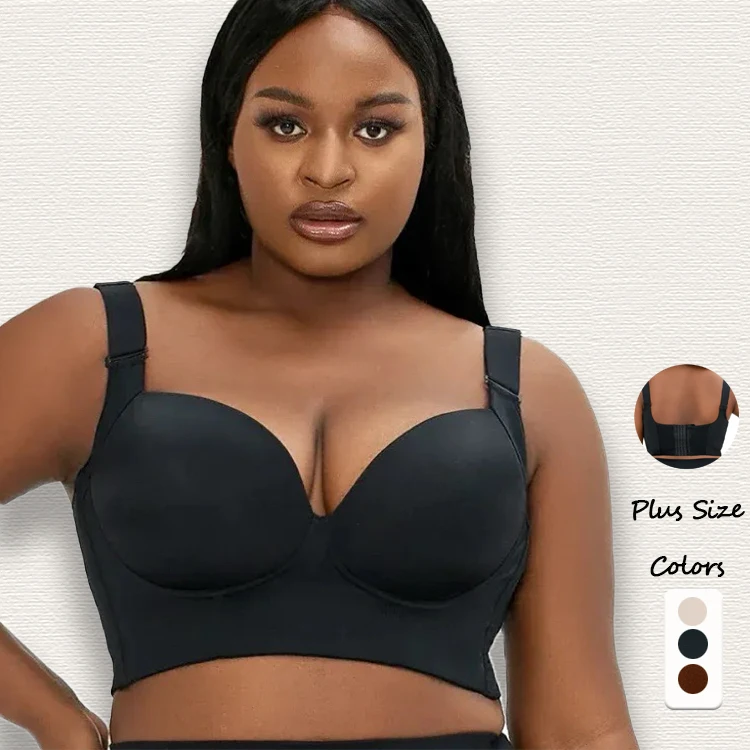Wholesale New Design Push-Up Bra Body Shapewear Solid Hides Back Fat Plus Size Bras for Women Full Coverage