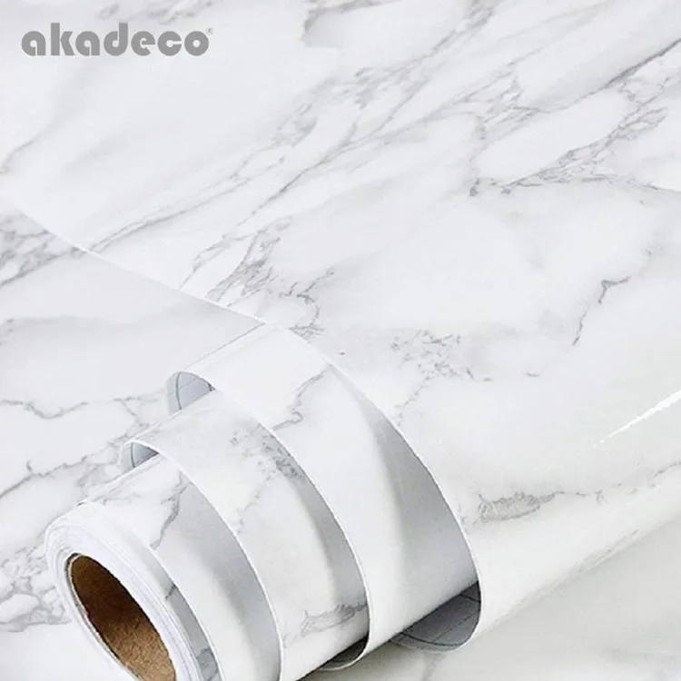 Decorative Marble Wall Covering Wall Paper Roll Kitchen Table Vanity Peel And Stick Wallpaper Self Adhesive Contact Paper