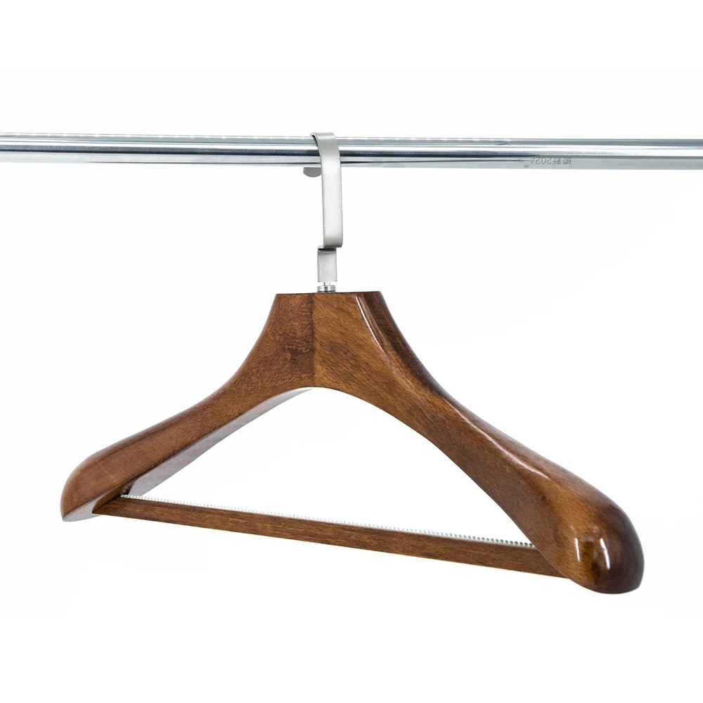 Wooden Hangers Classical Standard Adult Solid Wood Hanger Clothes Hangers with Pant Bar