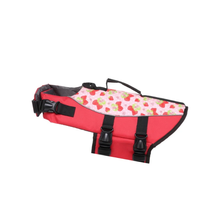 Wholesale Pet Floatation Vest Saver Swimsuit Soft handle Dog Lifejackets for Water Safety