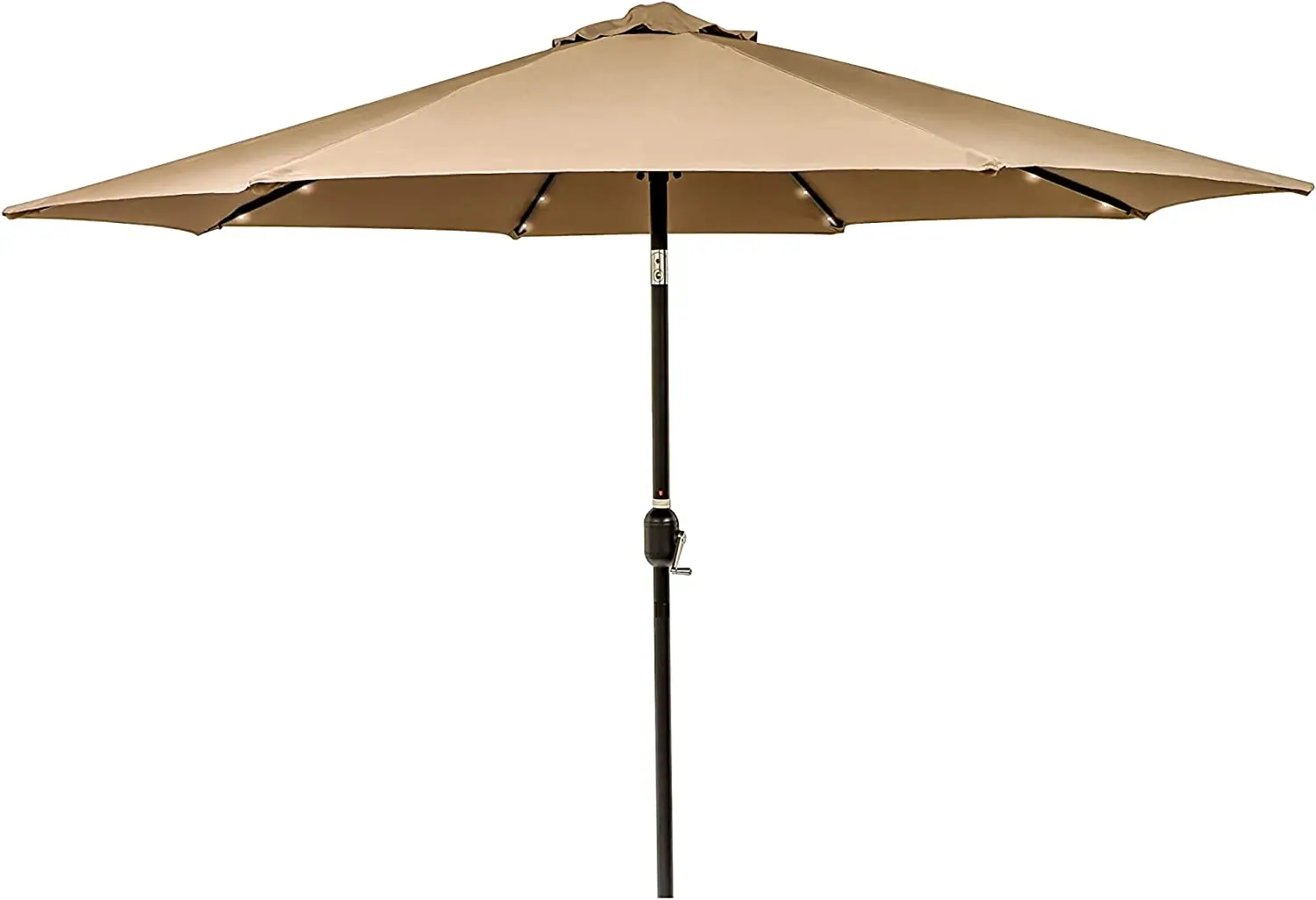 Factory Supply 9FT Delute Solar Powered LED lights Patio umbrella for outdoor
