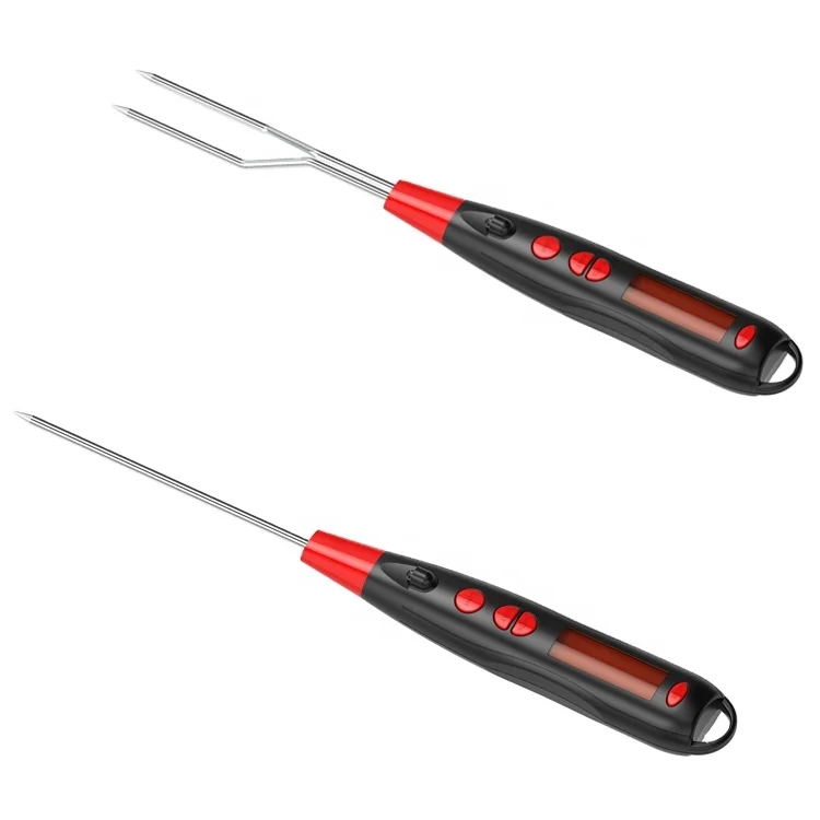 Многофункциональный цифровой термометр для барбекю гриля с щупом и вилкой