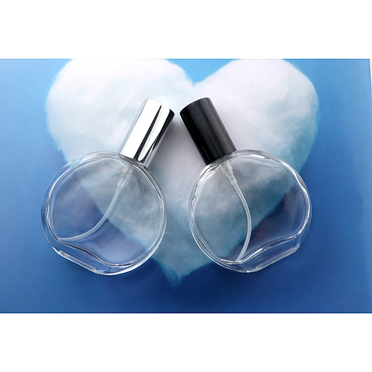 Custom Logo 35ml Small Quantity Perfume Bottles Flat Shoulder Empty Glass Packaging for Oil Perfumes Wholesale