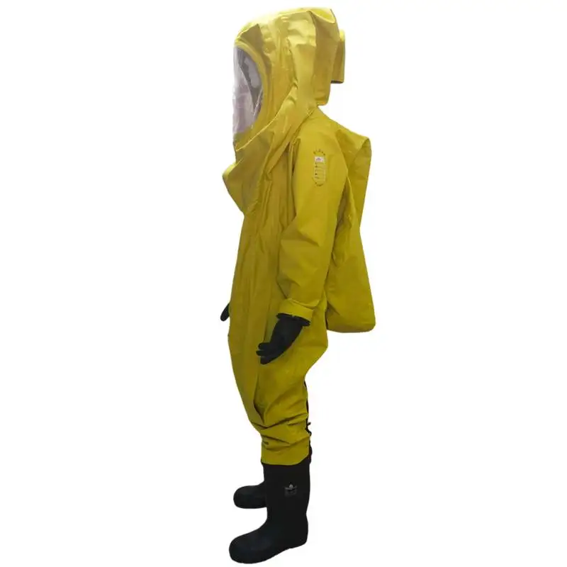 Chemical Resistant Suits Factory Direct Full Sealed Wear Resistant Yellow PVC Chemical Proof Suit