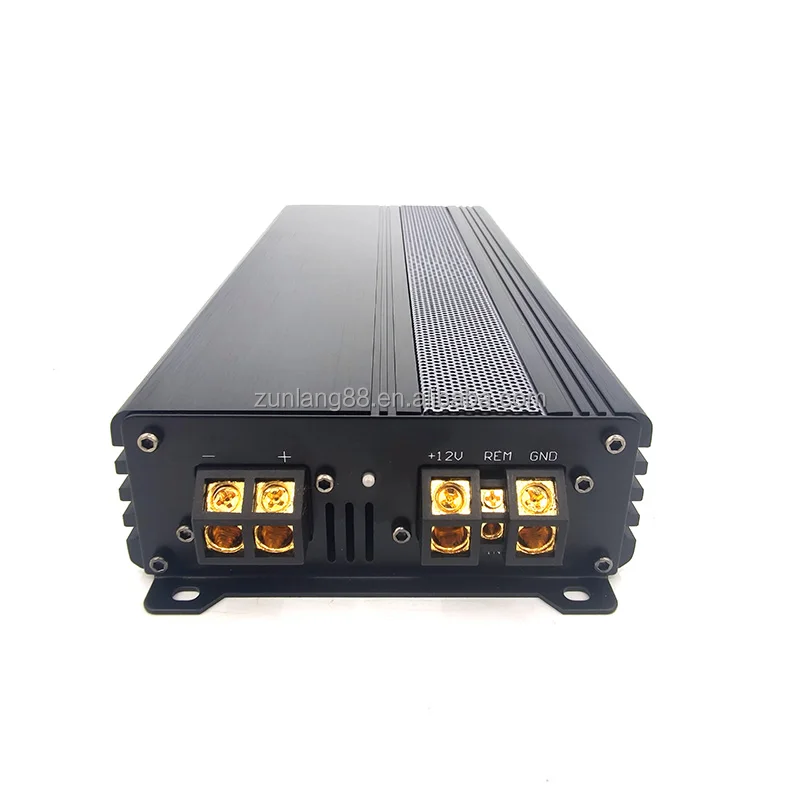 OEM Factory 1200W RMS Monoblock Car Amplifier 1 Ohm Class D Aluminium Mono Sound System with Korean Subwoofer