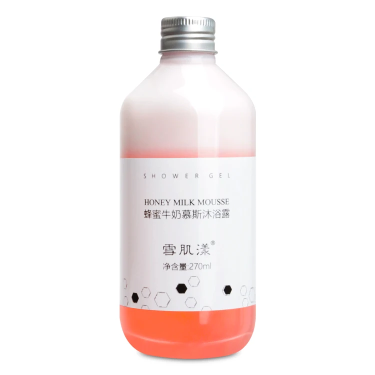 OEM частный бренд Дамский медовый молочный мусс гель для душа-богатые ингредиенты медового молока-питают кожу
