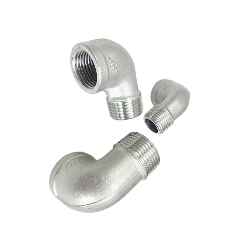 stainless steel pipe fittings ss304 ss316 male/ female 90 degree street elbow for home decoration