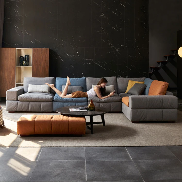 Italian modern contracted style comfortable soft sectionals sofa set living room sofa furniture old? classic!